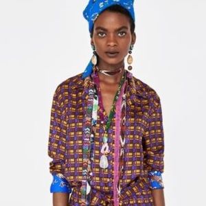 Zara Pure Silk shirt blouse